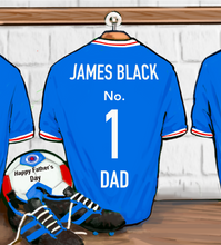 Load image into Gallery viewer, Framed Ceramic tile , Fathers Day football Tile (personalised  Free pp U.K.