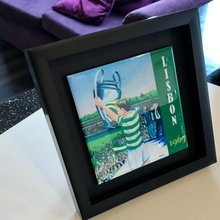 Load image into Gallery viewer, Framed Ceramic tile , Fathers Day football Tile (personalised  Free pp U.K.