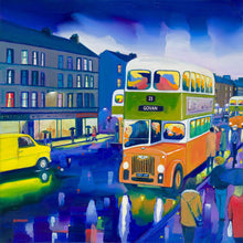 Load image into Gallery viewer, Personalised Old Glasgow Bus 1960s Giclee Print ( Angled view)  (Free pp UK)