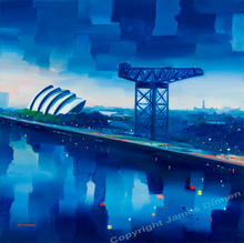 Load image into Gallery viewer, Finnieston Crane , Glasgow , Limited Edition Giclee signed print  ( Free PP UK)