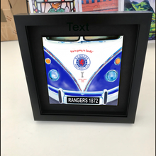 Load image into Gallery viewer, Framed  ceramic tile ‘Rangers Seville 2022’   ( Free pp UK)
