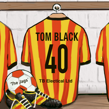 Load image into Gallery viewer, Personalised and Non personalised Framed Football Ceramic Tiles  (Free pp UK) (Sports )