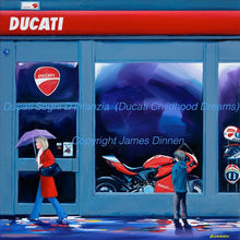Load image into Gallery viewer, Ducati Childhood Dreams , Limited Edition Giclee signed print  ( Free PP UK)