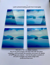 Load image into Gallery viewer, Stunning Glass Coaster Set ,  Loch Lomond
