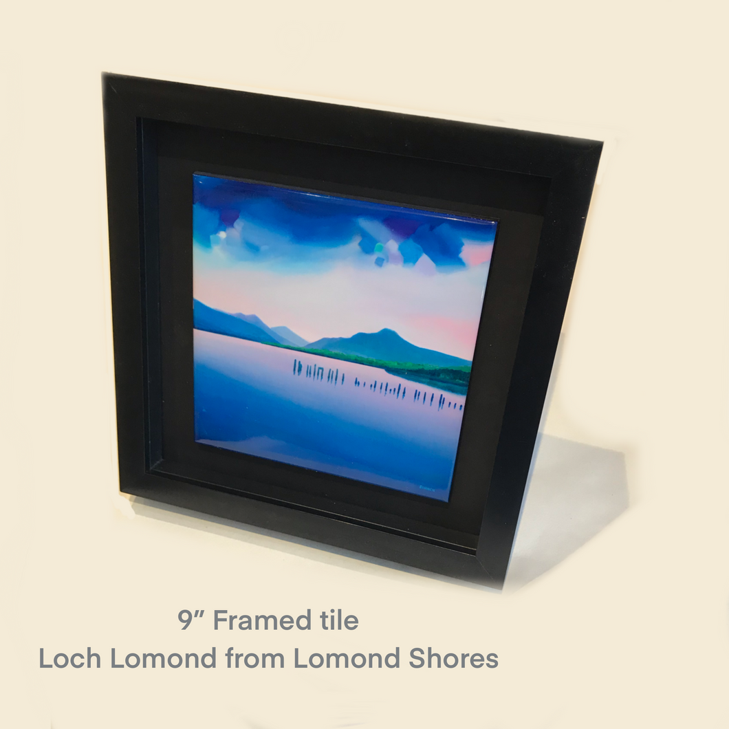 Framed Ceramic tile Loch Lomond ( Free pp UK)
