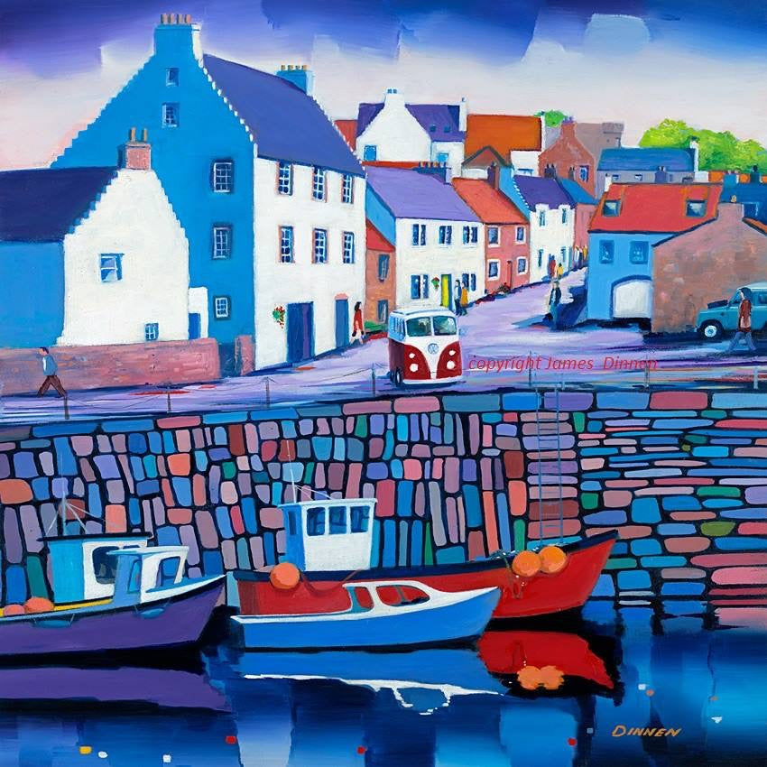 Crail Harbour ,  Limited edition giclee print  (Free pp UK)