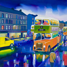 Load image into Gallery viewer, Personalised Old Glasgow Bus 1960s Giclee Print ( Angled view)  (Free pp UK)
