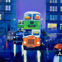 Load image into Gallery viewer, Personalised Old Glasgow Bus 1960s Giclee Print ( Front view)  (Free pp UK)
