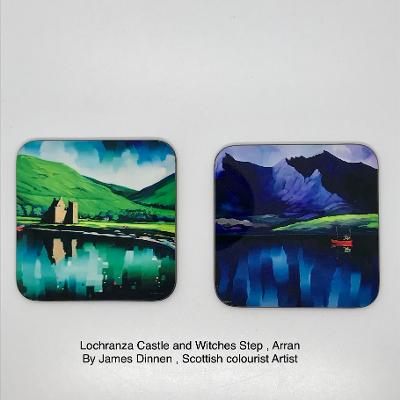 Set of four Arran Coasters  (Free pp UK)