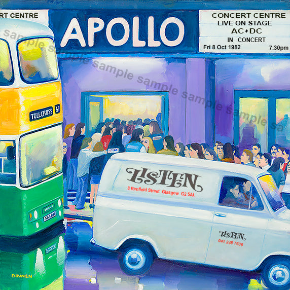 Personalised Glasgow Apollo Giclee Print   (Free pp UK)