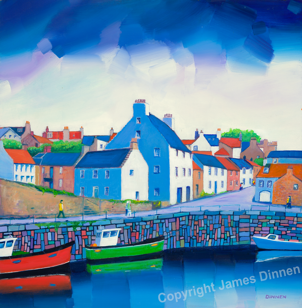 CRAIL HARBOUR  (2)  Limited Edition Giclee signed print  ( Free PP UK)