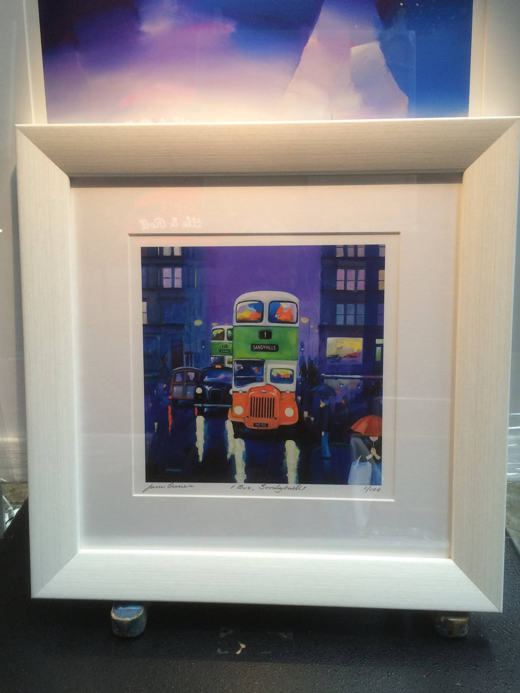 Personalised Old Glasgow Bus 1960s Giclee Print ( Front view)  (Free pp UK)