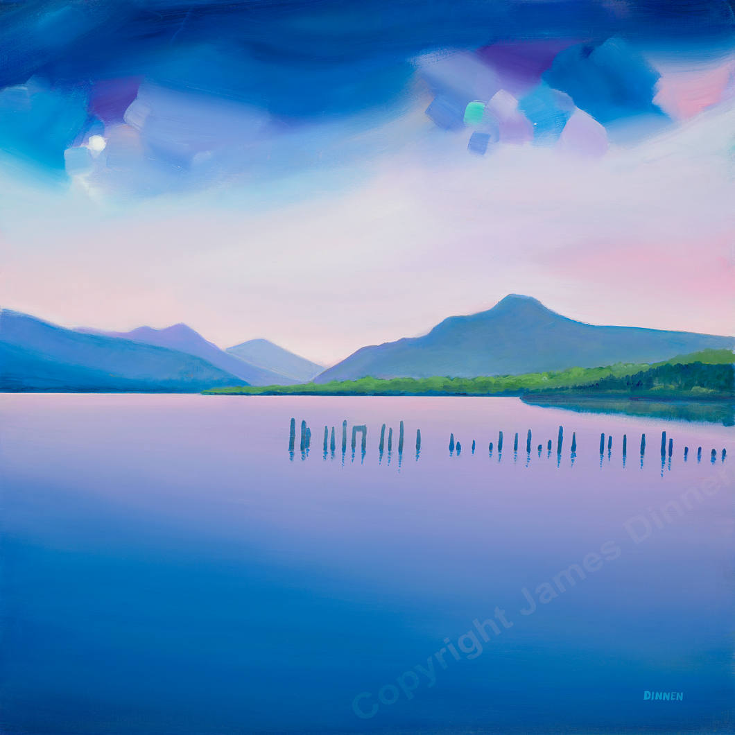 Loch Lomond north from Lomond Shores , Limited edition giclee print  (free pp UK)
