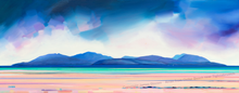 Load image into Gallery viewer, Panoramic Arran from Ostel Beach near Tighnabruaich, Limited Edition Signed Giclee Print ( Free pp UK)
