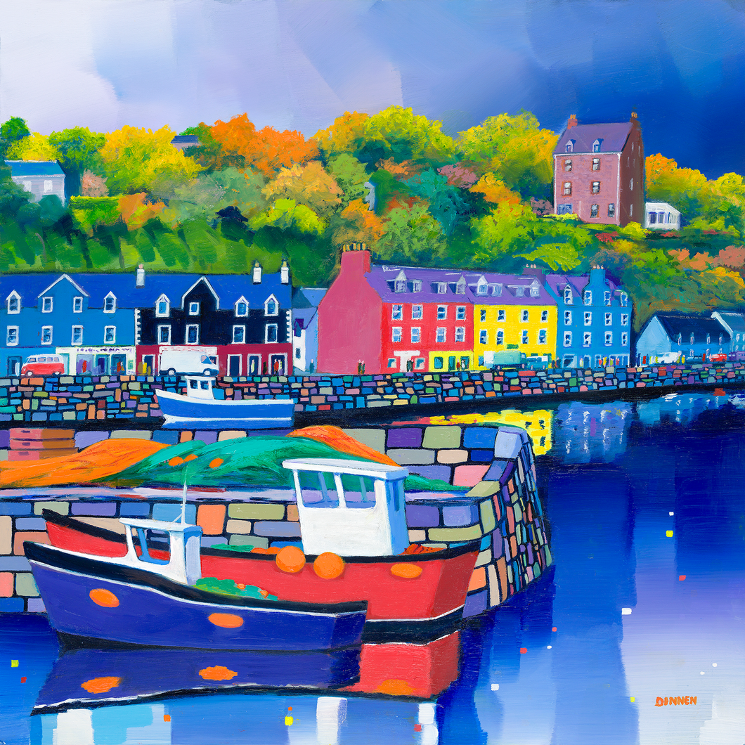 Tobermory on the island of Mull  is one of the most colourful  harbours in  Scotland. 