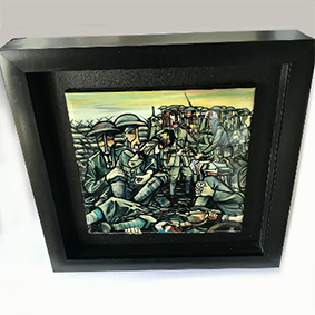 Framed Ceramic Ypres Tile (Free pp UK)