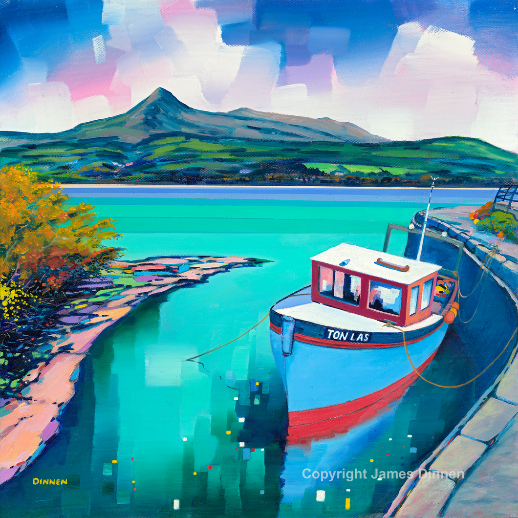 Brodick Harbour Arran  , Limited Edition Giclee signed print (Free pp UK)