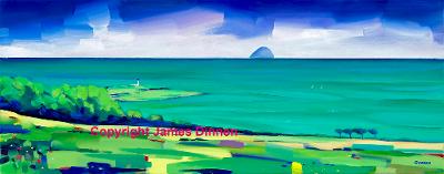 Panoramic Pladda Lighthouse Arran Limited Edition Giclee Print ( Free pp UK)